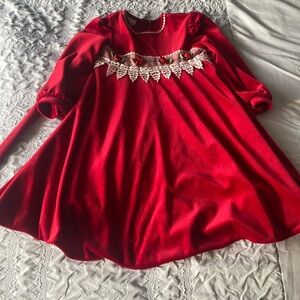 Red Velvet Holiday Dress (excellent condition)
